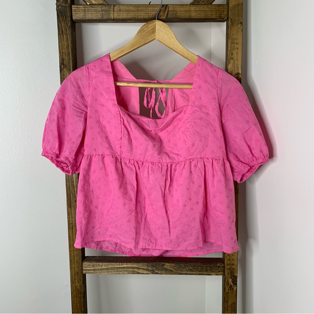 ModCloth Farming Daisies Babydoll Pink Women's Top M